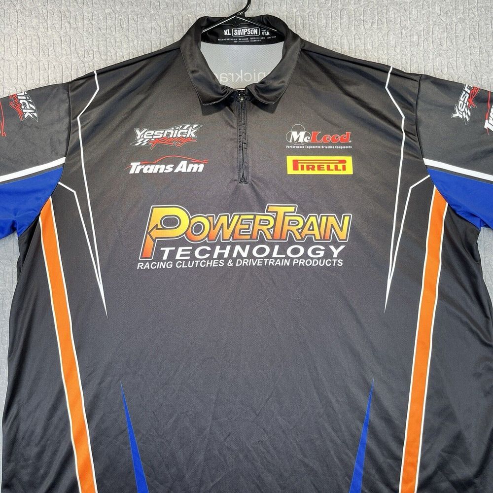Simpson‎ racing automotive Men's shirt Size (XL) button up short sleeve mechanic